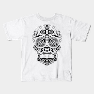 mexican skull in death with a smile ecopop Kids T-Shirt